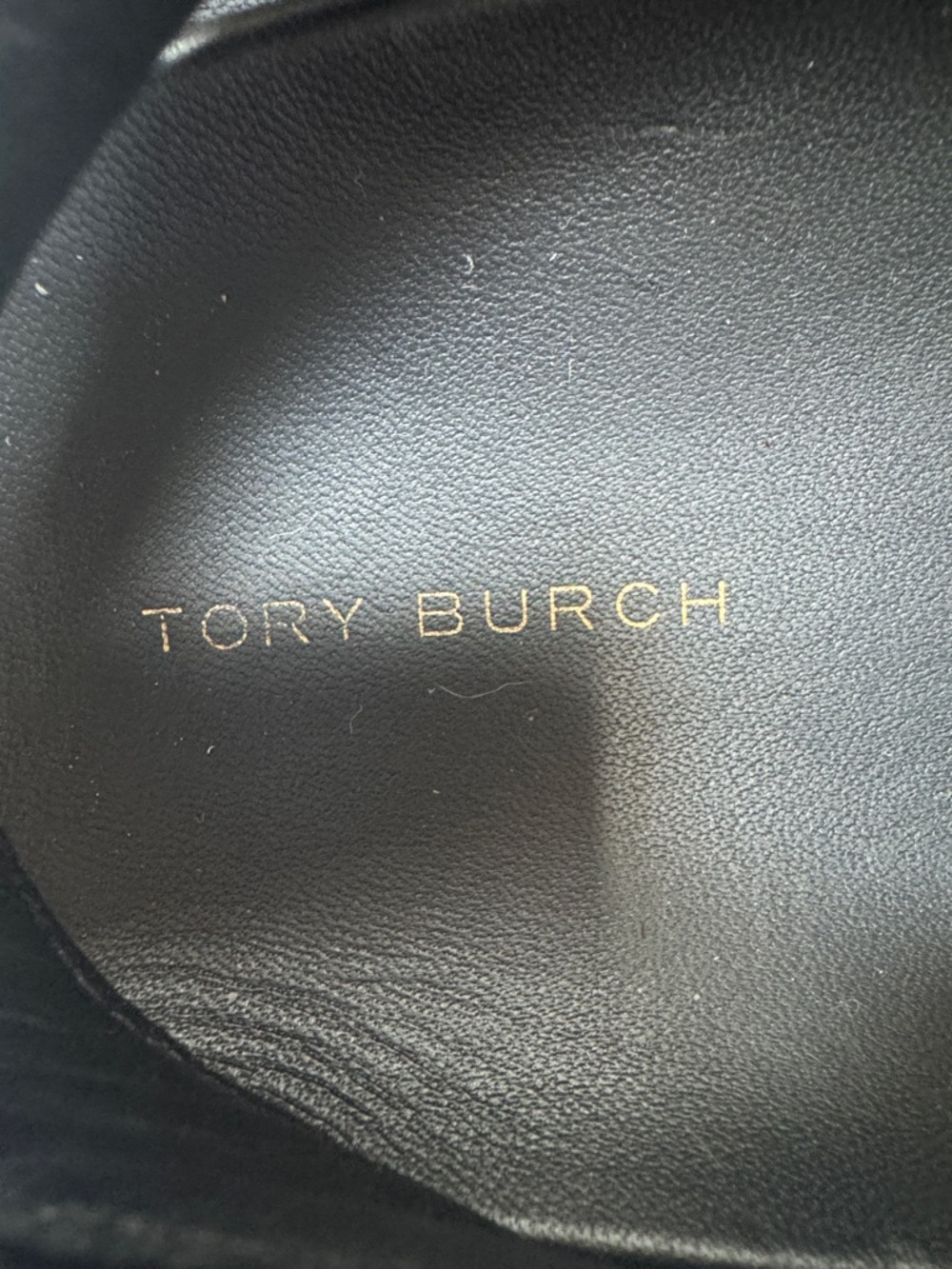 Tory Burch Kira Black Leather Platform Sport Sandals with Gold Logo Size 8 - Picture 4 of 11